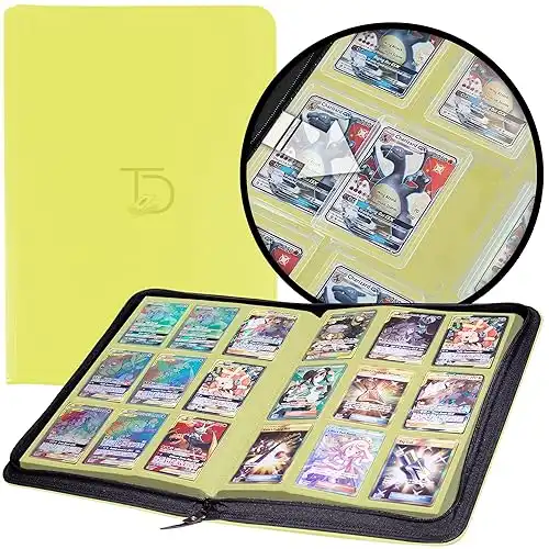 TopDeck TopLoader Binder | Holds 200+ Toploaders Hard Cases | 9 Pocket Trading Cards Album | Long Term Storage Binder | Side Load Sleeves | Pokemon/MTG/Yugioh/TCG Folder | Trading & Sports Holder